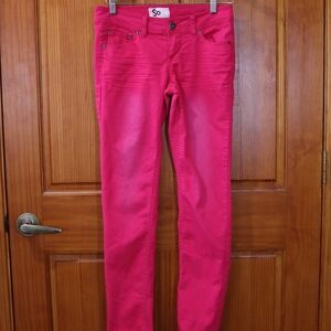 SO Women's Bright Pink Skinny Jeans 5